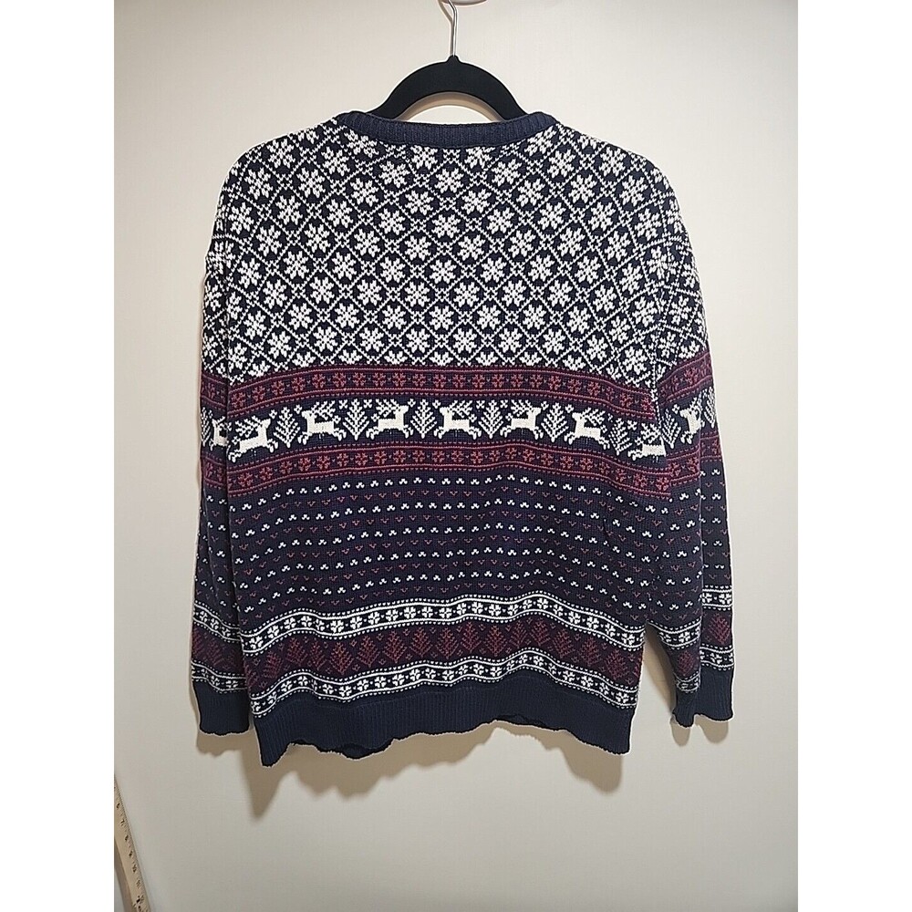 Vintage CHELSEA GARDENS Fair Isle Nordic Button Up Sweater Cardigan Womens Sz M - Picture 8 of 8